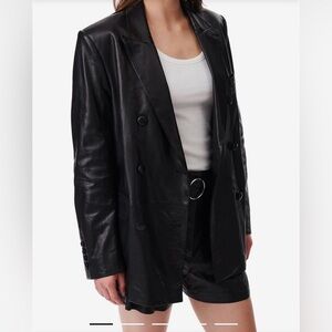 IRO - LEATHER BLAZER